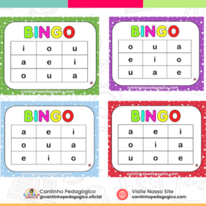 BINGO das vogais letras minúsculas