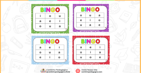 BINGO das vogais letras minúsculas