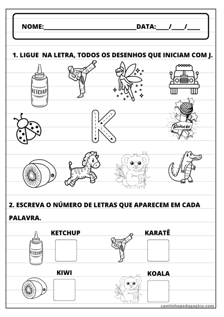 Atividades Prontas com as Letras do Alfabeto 11