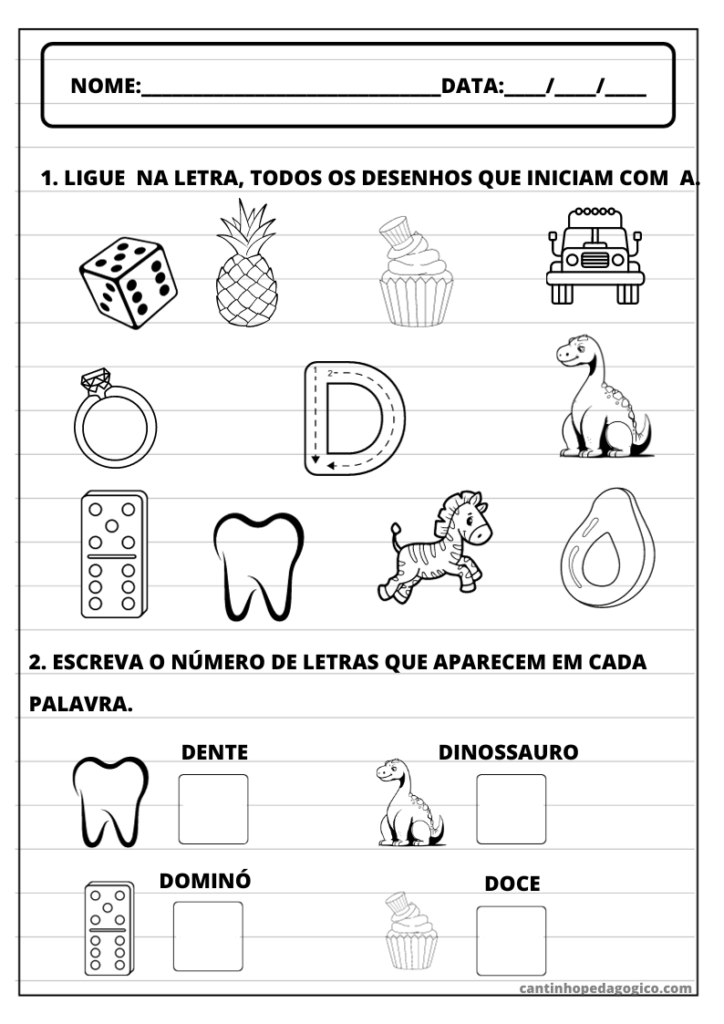 Atividades Prontas com as Letras do Alfabeto 4