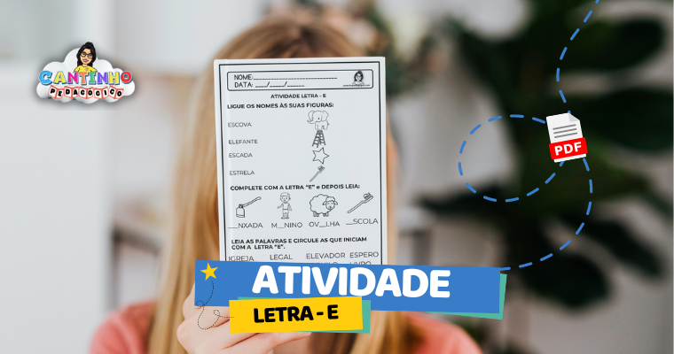 ATIVIDADE LETRA E 3