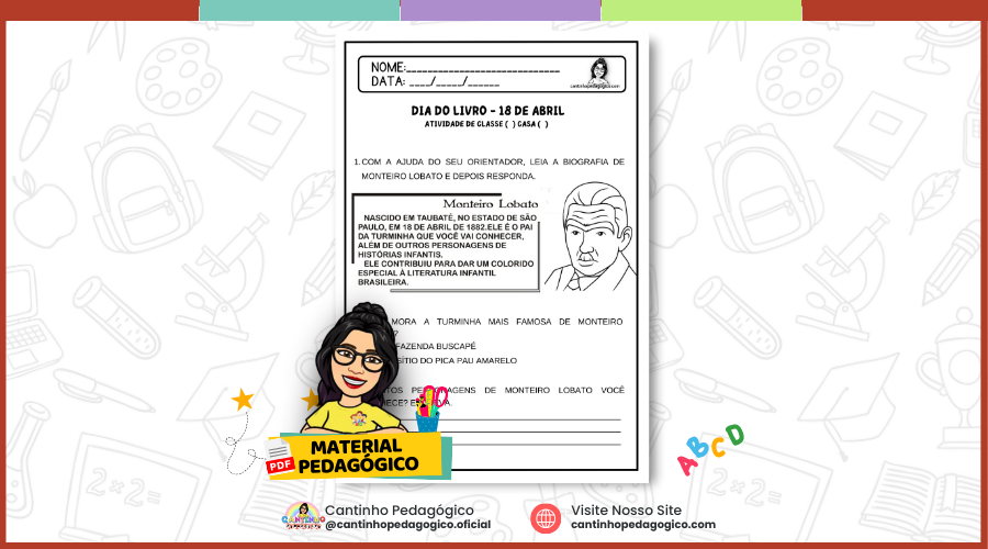 Atividade para o Dia do Livro Infantil Celebrando Monteiro Lobato 2