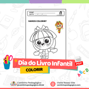 Dia do Livro Infantil – Emília Para Colorir