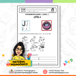 Atividade Pronta com a Letra J para a Educação Infantil