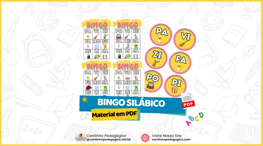 Bingo Silábico para Educação Infantil Pronto para Imprimir