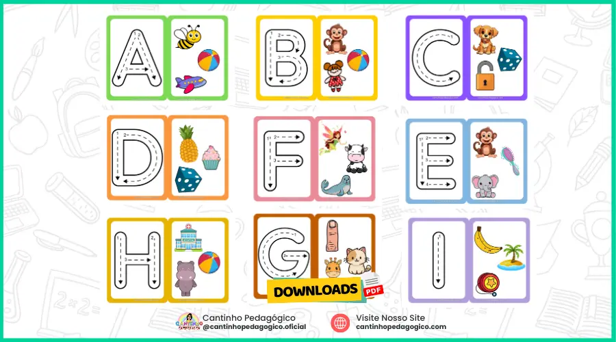 Fichas do Alfabeto para Trabalhar de Forma Lúdica na Educação Infantil