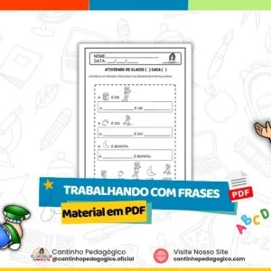 Atividade para Educação Infantil: Trabalhando a Letra L com frases