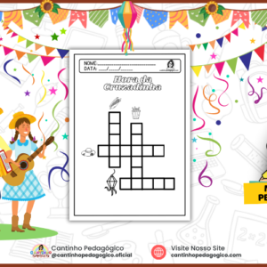 Hora Da Cruzadinha – Atividade Pronta para imprimir Em PDF