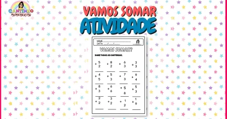 Vamos Somar – Atividade de adição para imprimir