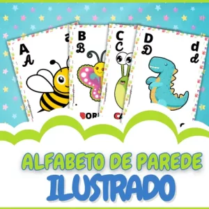 Alfabeto Ilustrado de Parede – Tema Animais