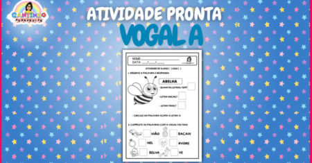 Atividade pronta sobre a vogal A para imprimir