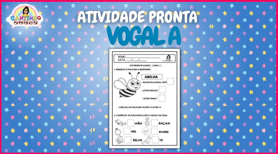 ATIVIDADE PRONTA vogal A 1 1