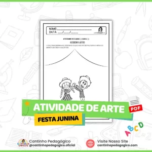 Atividade de Arte Sobre Festa Junina para Educação Infantil – Recorte e Colagem