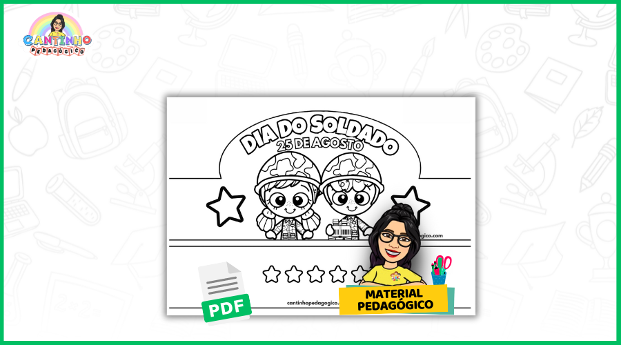 Viseira Para o Dia do Soldado - É Só Pintar, Recortar e Usar