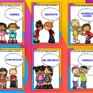 Flashcards sobre Amizade: Um Recurso para Educação Infantil