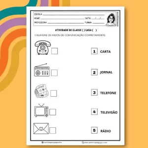 Atividade sobre Meios de Comunicação para a Educação Infantil