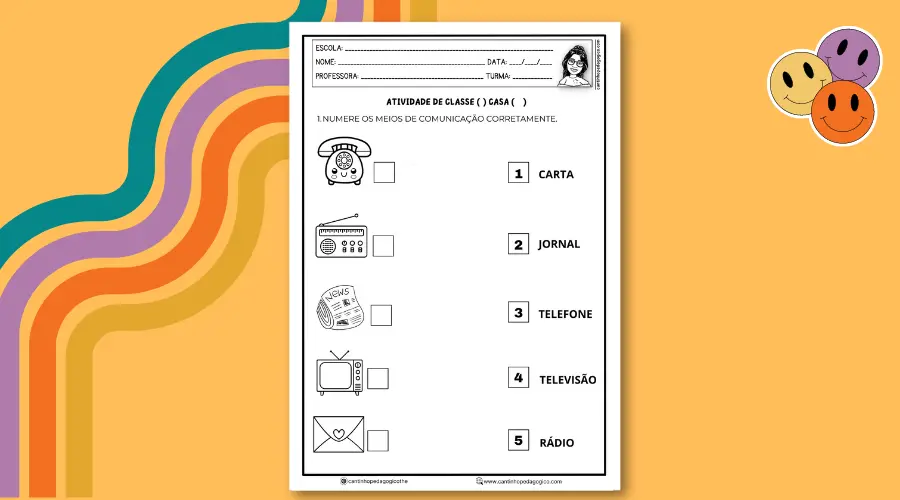 Atividade sobre Meios de Comunicação para a Educação Infantil