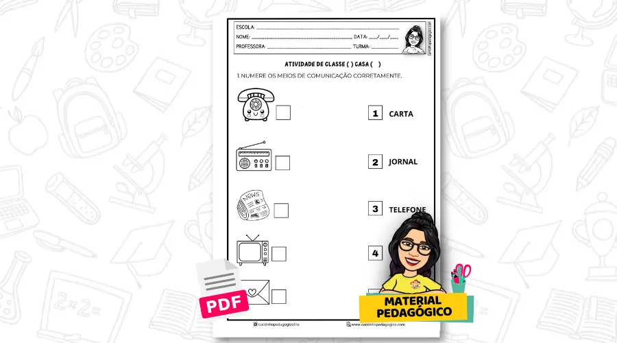 Atividade sobre Meios de Comunicação para a Educação Infantil