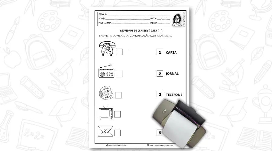 Atividade sobre Meios de Comunicação para a Educação Infantil