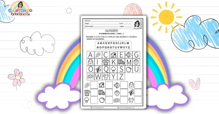 Atividade de Alfabetização com Letras Ocultas: Descubra as Letras e Aprenda Brincando