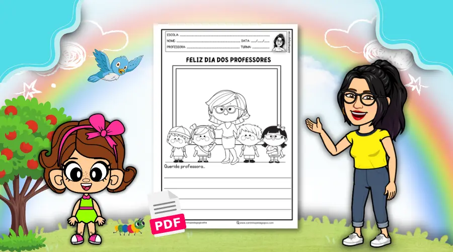 Feliz Dia dos Professores Atividade de Homenagem para Educacao Infantil