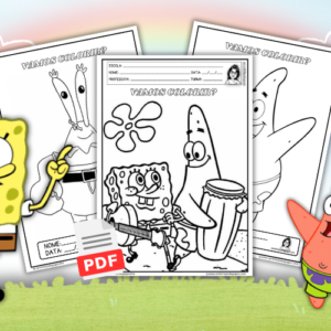 6 Atividades de Colorir com Bob Esponja