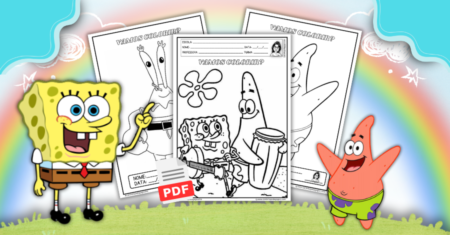 6 Atividades de Colorir com Bob Esponja