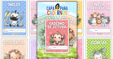 Capas de Cadernos com Tema Safari: Personalização Criativa Alinhada à BNCC