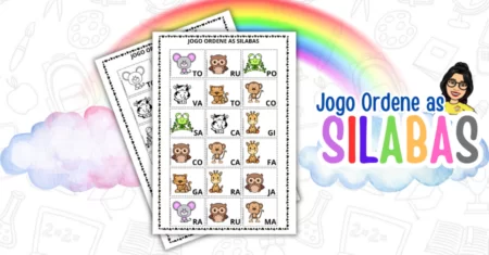 Jogo Ordene as Sílabas: Aprendizado Divertido com Nomes de Animais